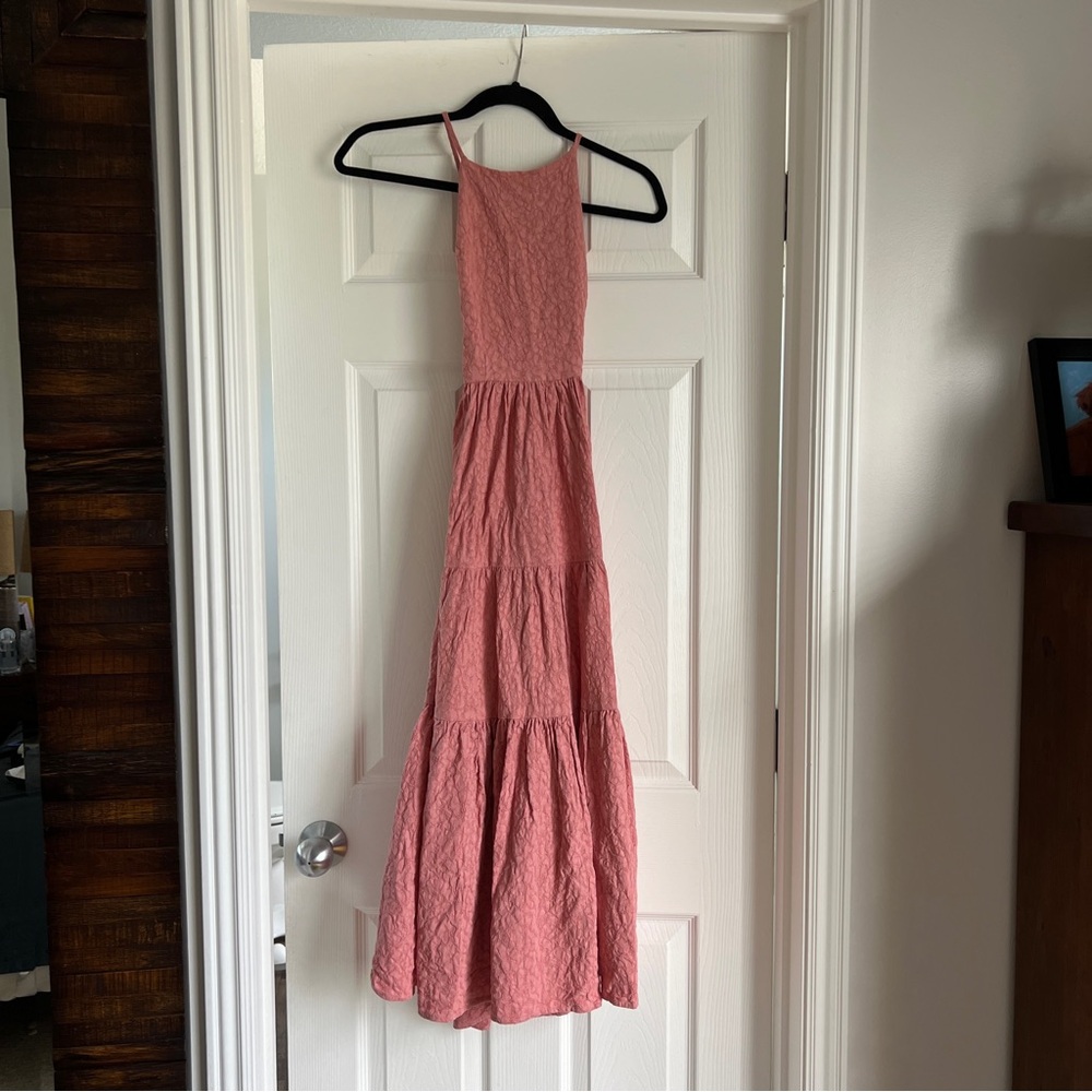 Christy Dawn Tiered Maxi Dress in Dusty Rose